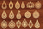 Elegant Earring SVG Laser Cut Bundle, an Object Graphic by DreamCafeArt (Thumbnail 3 of 4)