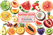 Fresh Summer Fruit PNG Bundle, an Illustration by Pixels.Craft (Thumbnail 1 of 10)
