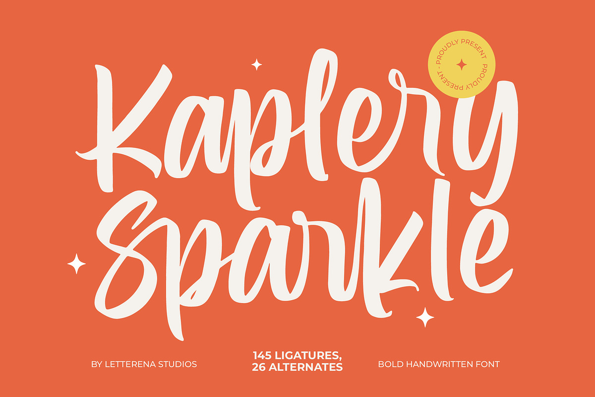 Kaplery Sparkle Bold Handwritten, a Script Font by Letterena Studios Script (Photo 1 of 20)