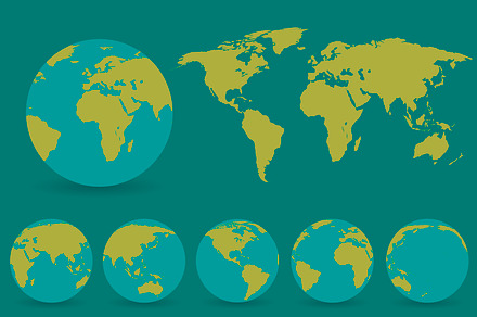 Set of globes