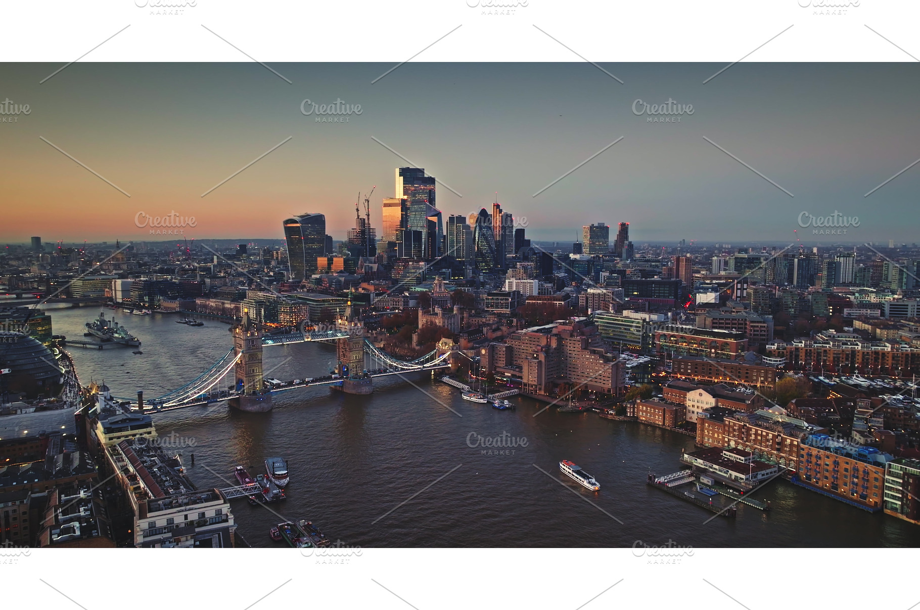 London city skyline with Tower, an Architecture Photo by Goinyk