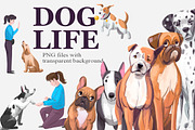 Dog life. PNG clipart, a Graphic by Aksol (Thumbnail 1 of 4)