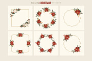 Poinsettia Christmas Backgrounds, a Seasonal Illustration by moja doodle (Thumbnail 7 of 9)
