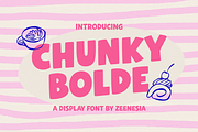 Chunky Bolde, a Sans Serif Font by zeenesia (Thumbnail 1 of 9)