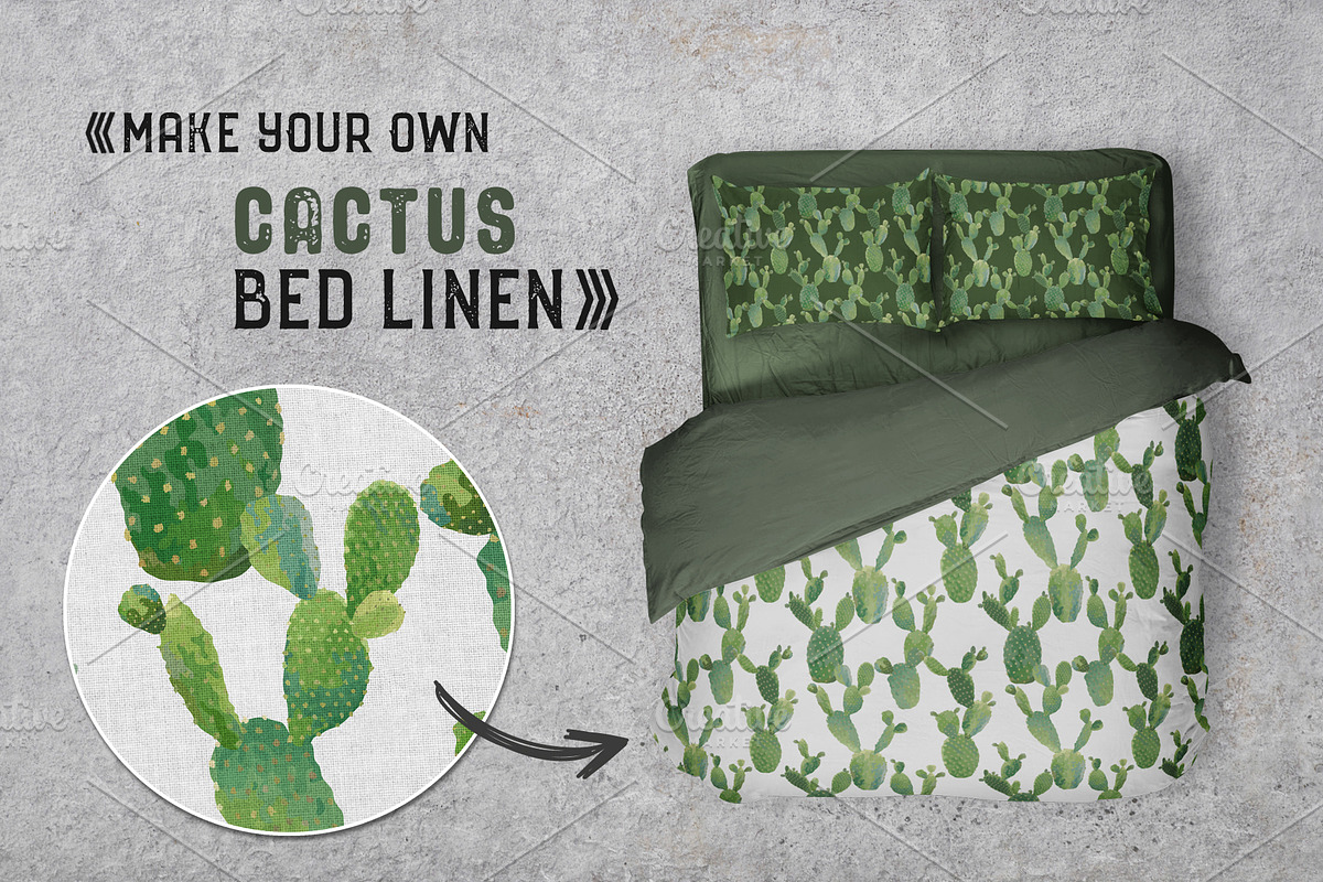 Cactus Floral Backgrounds, an Illustration by Anna Studio (Photo 3 of 7)