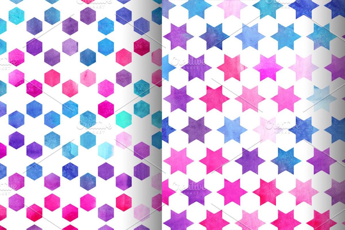 Watercolor Moroccan Patterns, a Pattern Graphic by Vavavka (Photo 8 of 8)