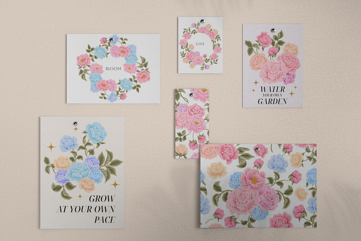 DELICATE BEAUTY - Soft Floral Set, an Object Illustration by Artflorara (Photo 10 of 16)
