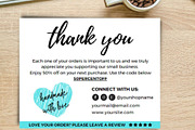 Thank you order card blue Canva 10, a Card Template by bonadigitals (Thumbnail 1 of 3)