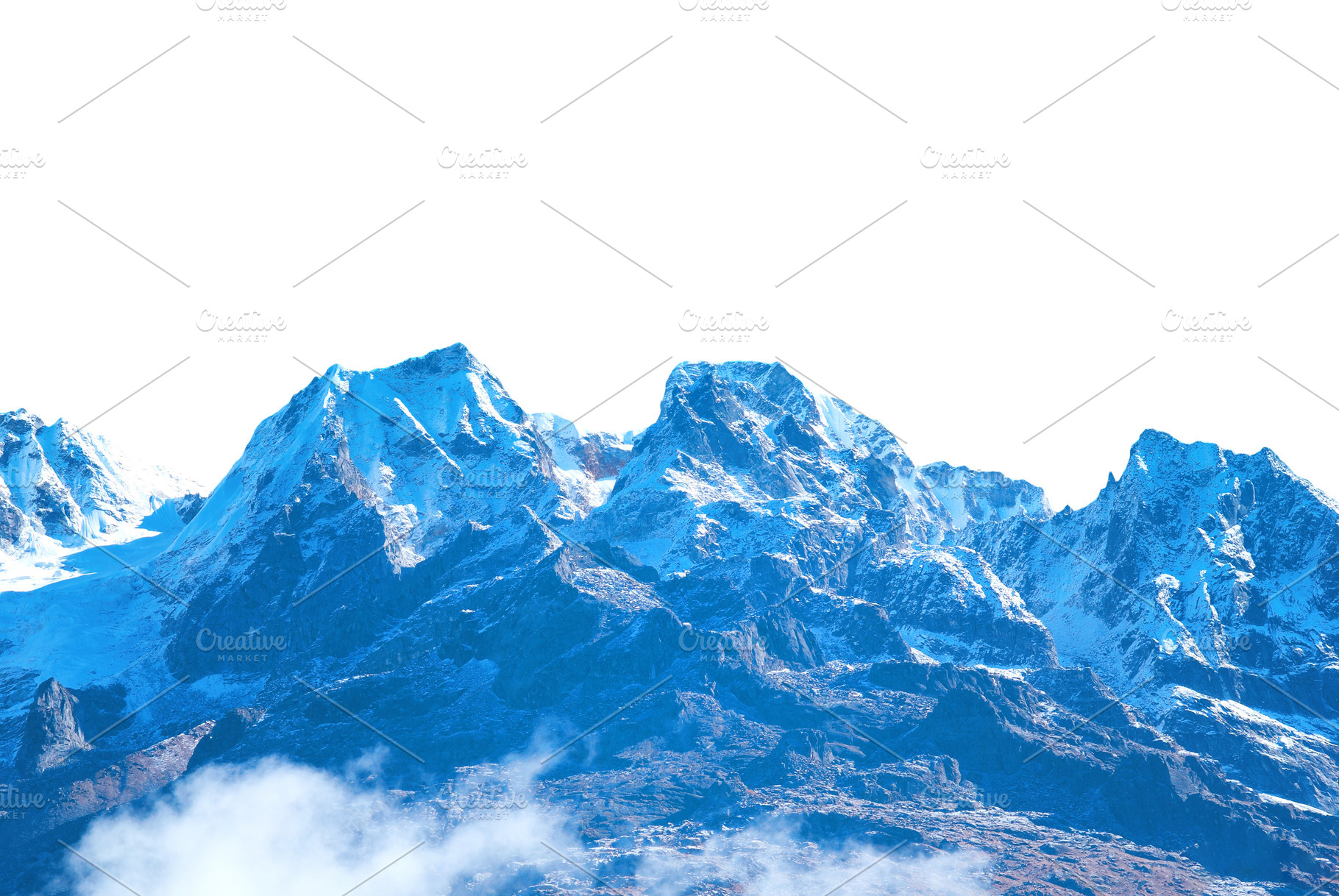 Mountains range with peaks in snow, a Nature Photo by Vapi