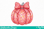 Disco pumpkin png, an Illustration by Watercolor design (Thumbnail 1 of 3)