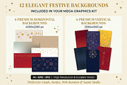 Christmas Backgrounds & Clipar, a Background Graphic by IrenKlm (Thumbnail 7 of 11)