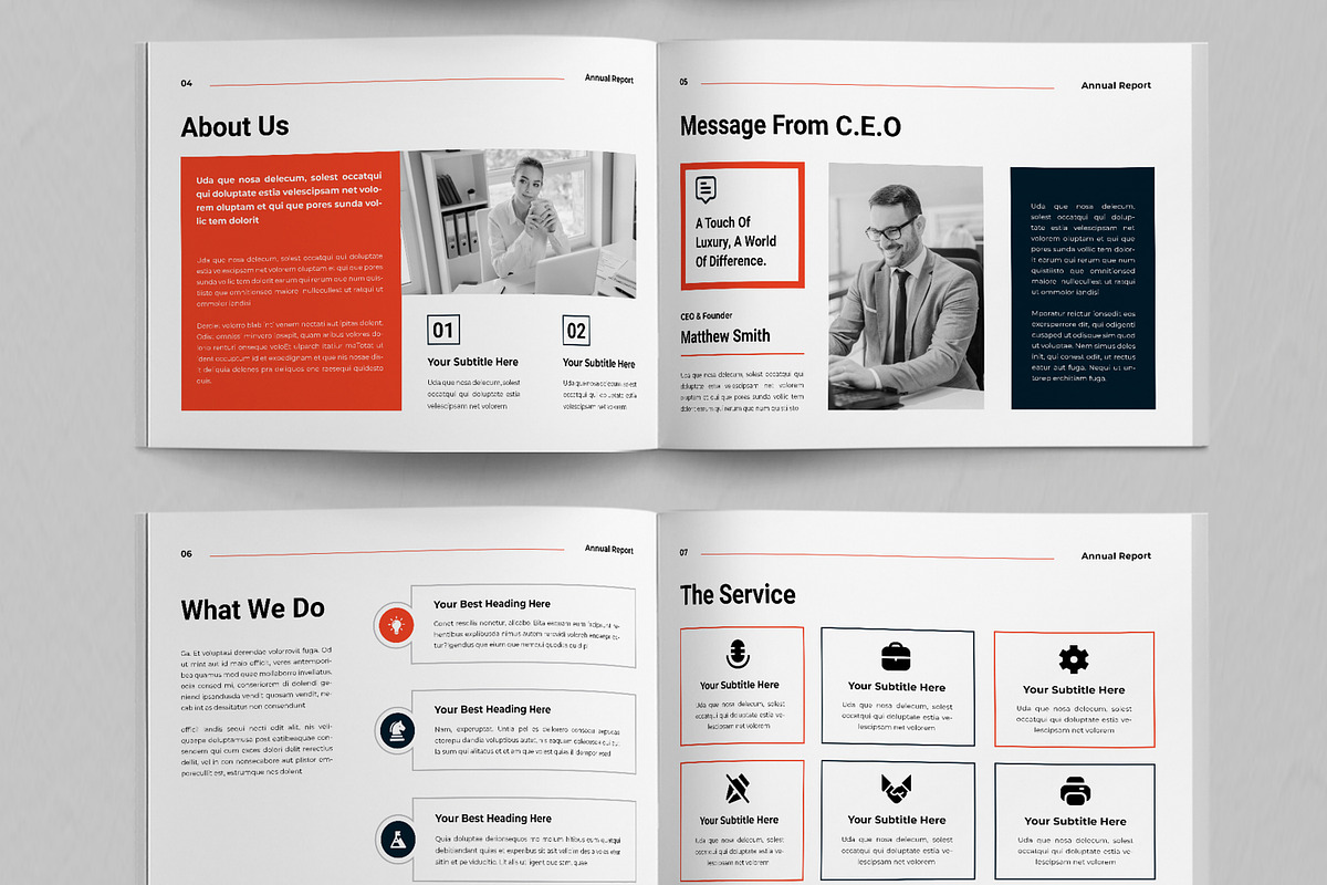 Annual Report Template Landscape, a Brochure Template by ContestDesign (Photo 3 of 5)