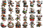 Whimsical Santa Clipart, an Illustration by Pixels.Craft (Thumbnail 5 of 6)