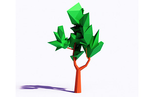 Beautiful Low Poly Tree