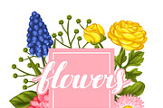 Cards with garden flowers., a Card Template by incomible (Thumbnail 2 of 2)
