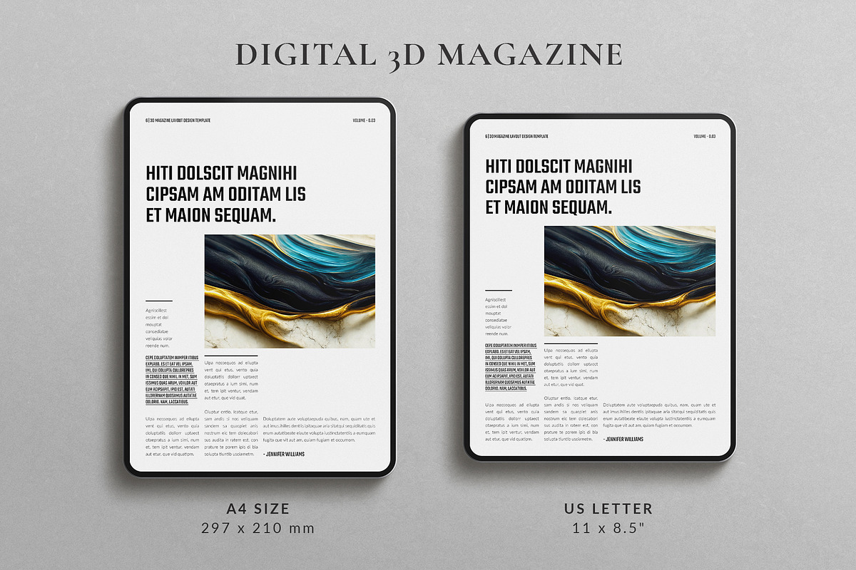 Digital Magazine Template Design, a Magazine Template by TemplatesForest