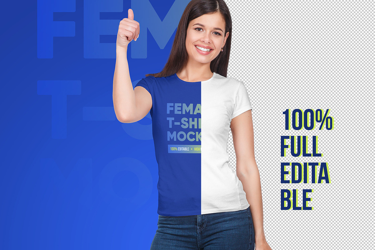 Female T-Shirt Mockups Vol 5 Part 2, a Shirt Mockup by Hi, Mock-Up! (Photo 2 of 10)