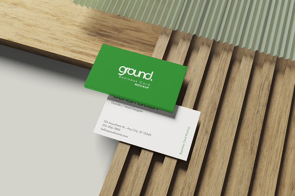 Minimalist Business Card Mockup, an Advertising Mockup by My Code Std (Photo 4 of 6)