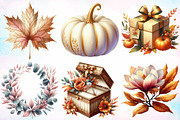 Watercolor Elegant Autumn Clipart, a Seasonal Illustration by Canvas Craft (Thumbnail 5 of 8)