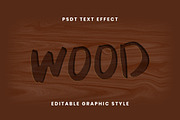 Cutout Wood Engraved Text Effect, a Templates & Theme by studiogstock (Thumbnail 1 of 2)