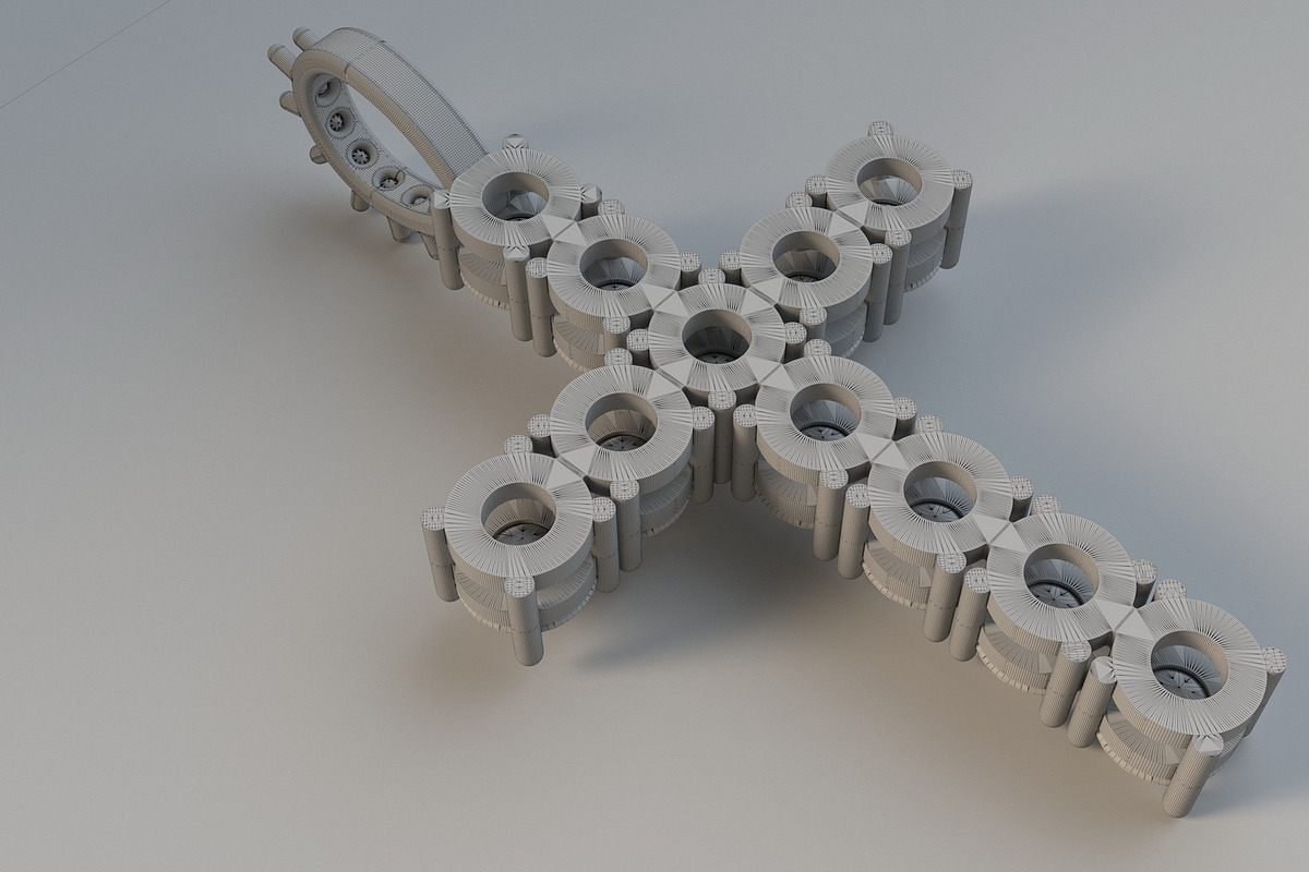 Diamond cross with diamond suspensio, an Object 3D Model by 3D Models by Obshansky (Photo 10 of 11)