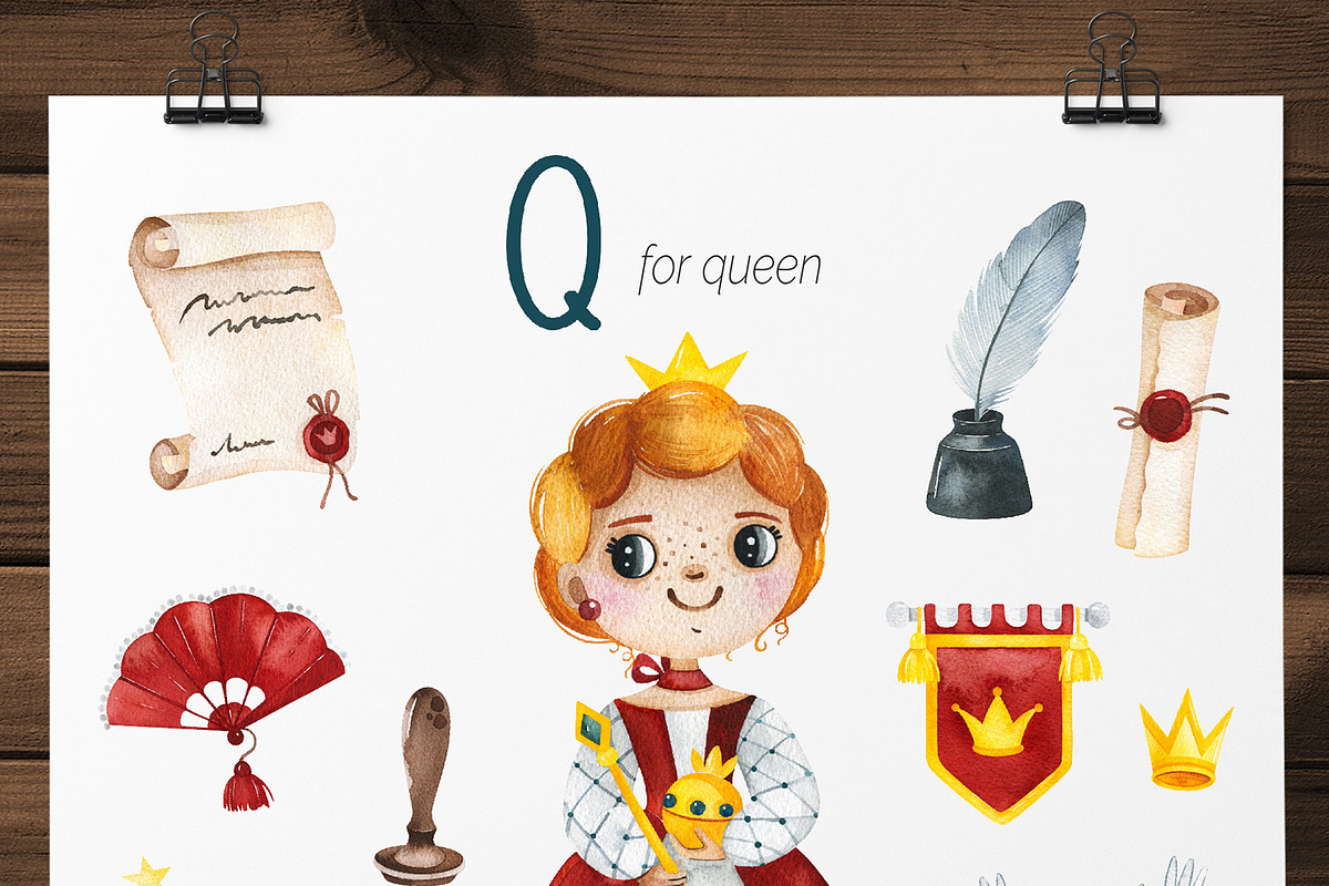 Cute Alphabet Professions. Part 2, an Object Graphic by Kate_Rina (Photo 5 of 17)