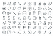250+ Medical and Health Vector Icons, an Outline Icon by Vectors Market (Thumbnail 3 of 5)