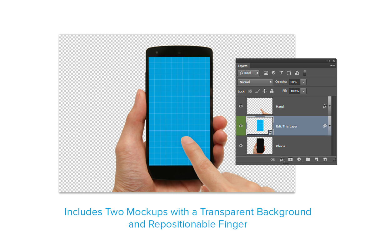 8 Nexus 5 Mockups for Photoshop, an Android Mockup by SparkleStock (Photo 4 of 6)