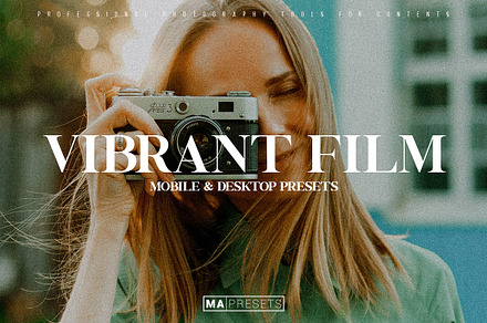 10 VIBRANT FILM Lightroom Presets, a Preset Add-On by MaPresets