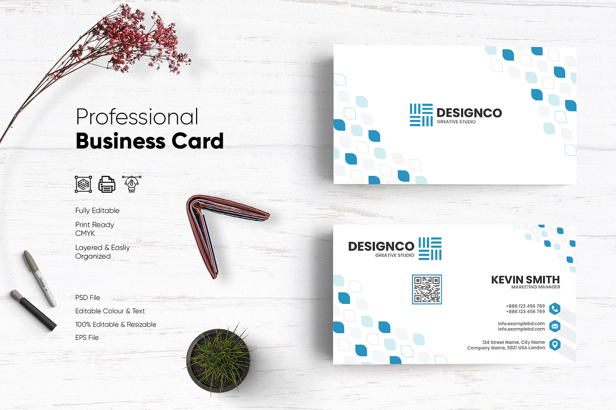Minimal Business Card Template, a Business Card Template by BdThemes (Photo 1 of 3)