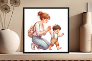Mothers Day Clipart, Mom Clipart, an Illustration by DreamCafeArt (Thumbnail 4 of 6)