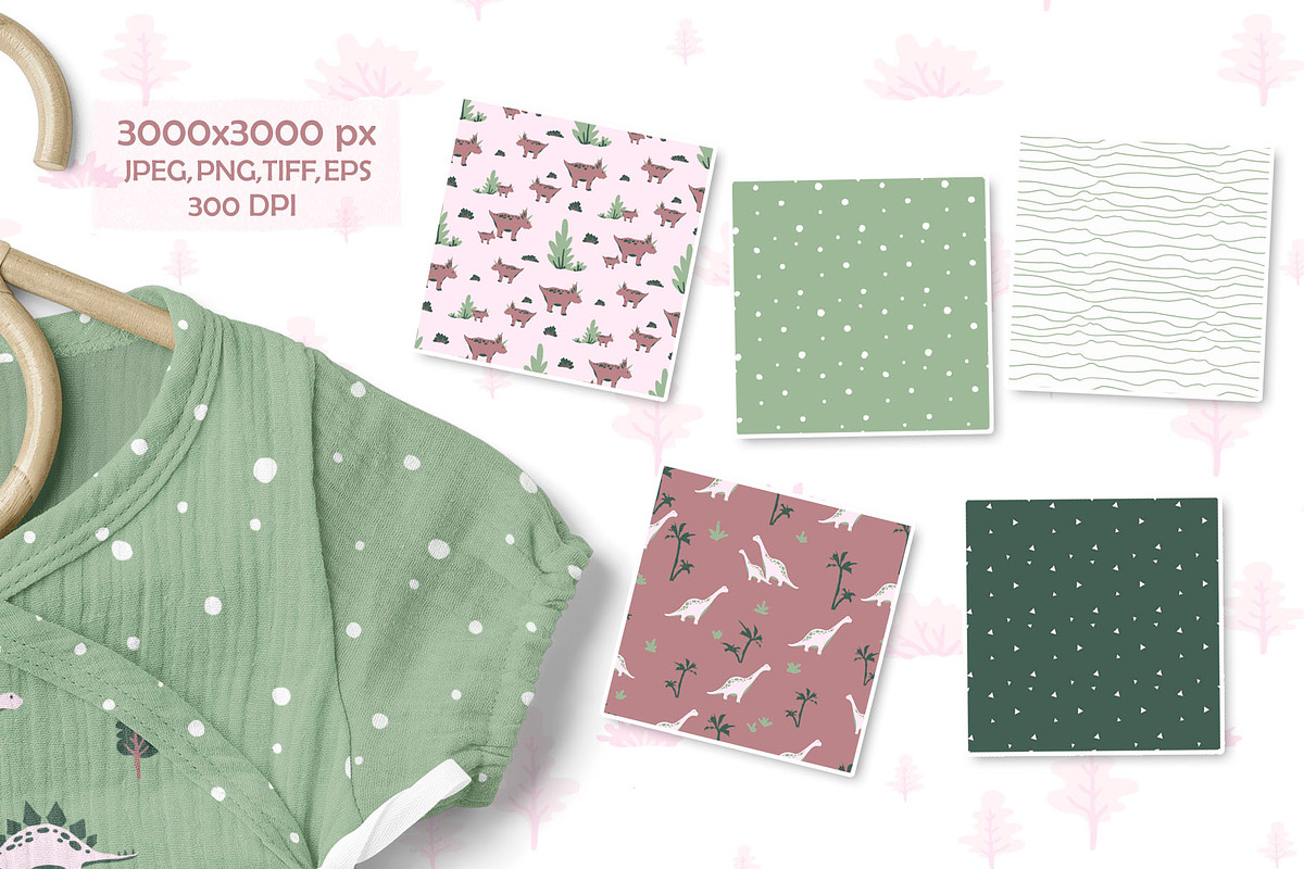 Dinosaurs: Kids Collection, a Pattern Graphic by YULIYA MART DESIGN (Photo 2 of 7)