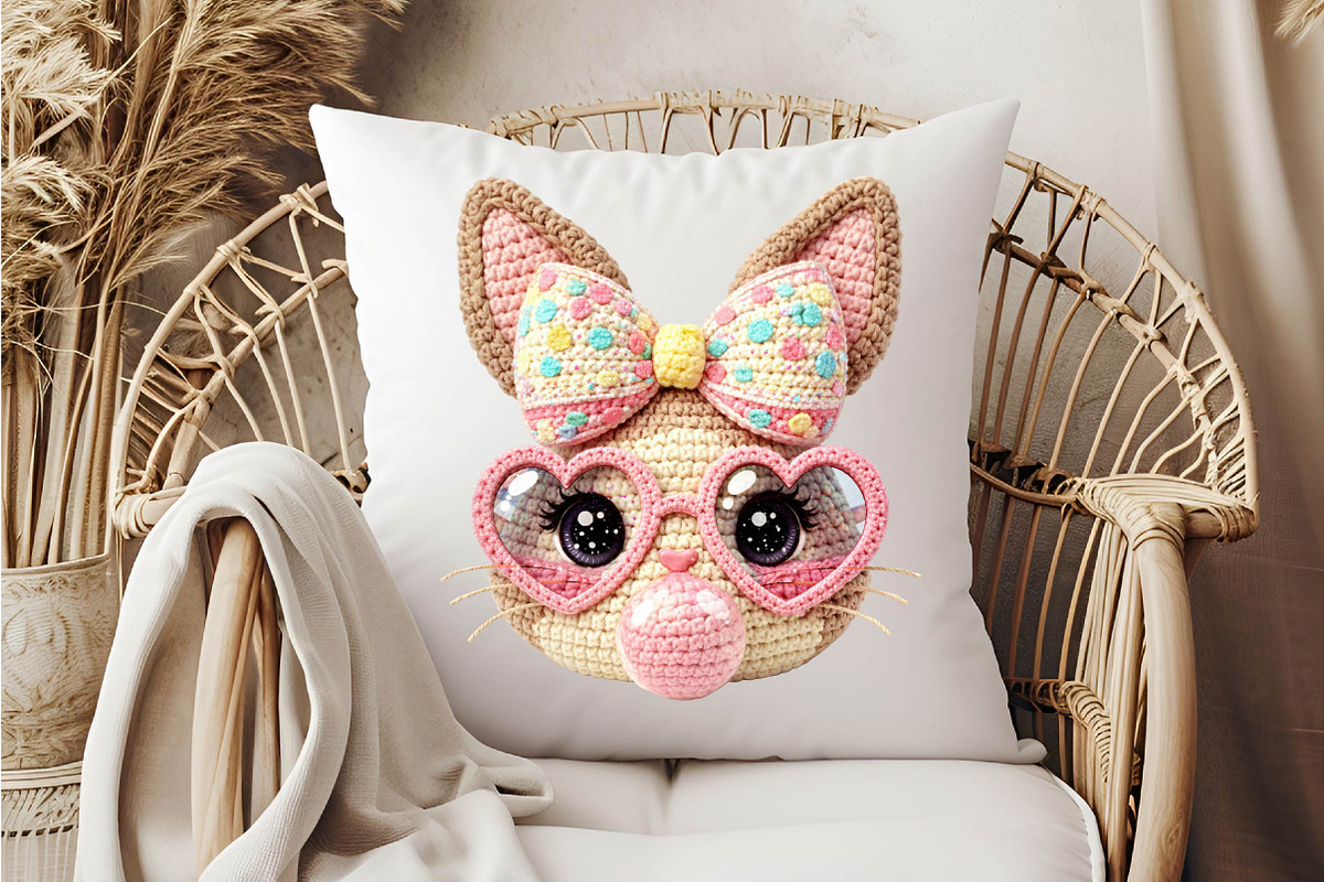 Crochet Glitter Easter Bunny PNG, an Illustration by DreamCafeArt (Photo 6 of 6)