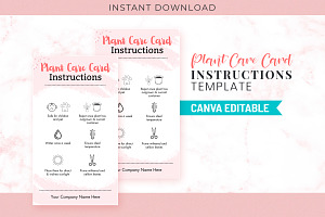 Plant Care Card Template, a Templates & Theme by Snapybiz