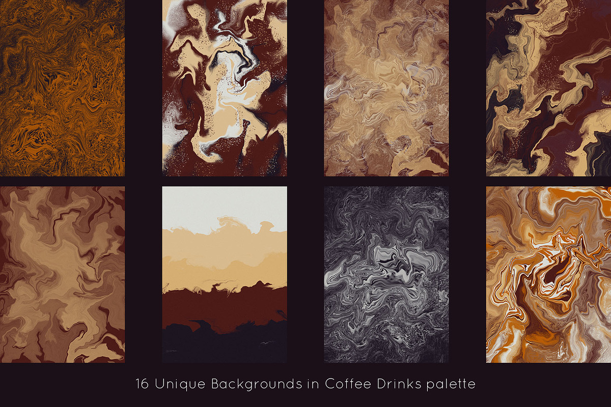 COFFEE ABSTRACT PATTERNS BUNDLE, a Texture Graphic by Creativemaker (Photo 13 of 21)
