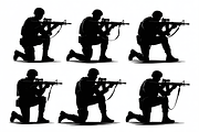 Army soldier silhouette designed, an Illustration by Amazin_art (Thumbnail 4 of 7)