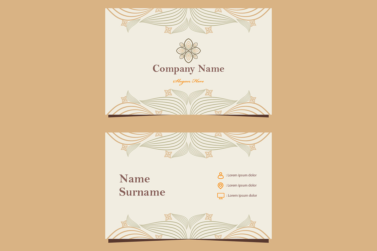 Natural Floral Business card, a Marketing Template by sekitarief (Photo 1 of 3)