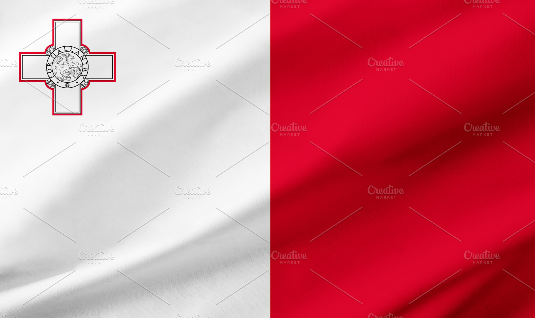 Malta flag background with waving fabric texture, a Holiday Photo by Davizro's Market