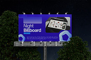 Night Billboard Mockup, an Advertising Mockup by HanaSaka_Studio (Thumbnail 2 of 5)