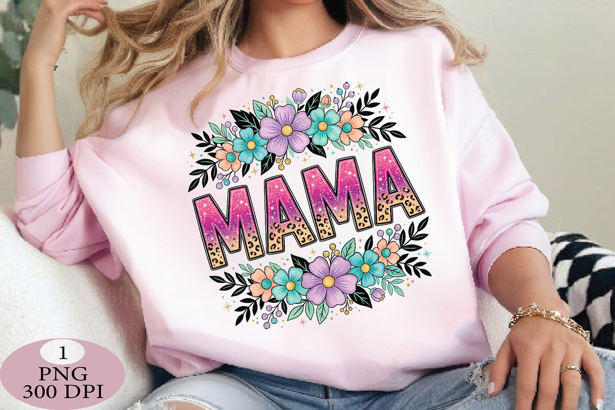 Glitter Pink Mama Png, an Illustration by Daily.Designs (Photo 2 of 5)