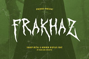 Frakhaz Sharp Metal Horror Display, a Blackletter Font by Maulana Creative (Thumbnail 1 of 7)