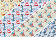 Watercolor nautical illustration set, a Transportation Illustration by Aquarellka (Thumbnail 9 of 10)