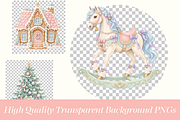 Pastel Watercolor Christmas Cliparts, a Seasonal Illustration by Ink Gallery (Thumbnail 3 of 8)