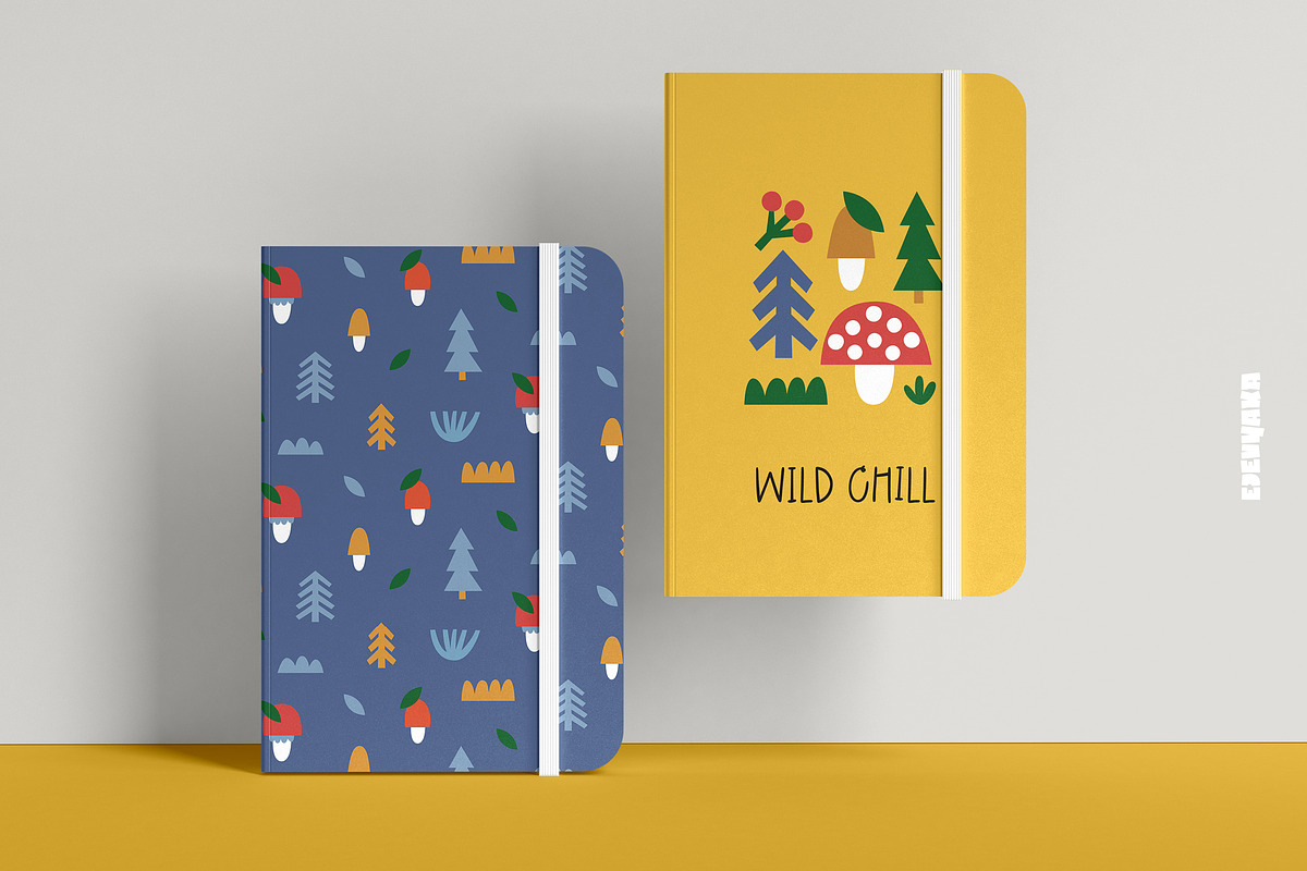 Woodland Animals Clipart & Patterns, an Animal Illustration by Ejevyaka (Photo 6 of 8)