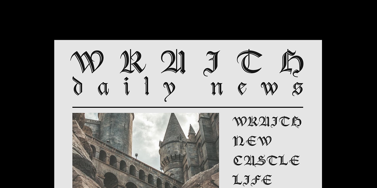WT Arthas, a Blackletter Font by Wraith Types (Photo 2 of 6)