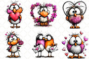 Whimsical Valentine Bird Clipart, an Illustration by Black Bird Studio (Thumbnail 4 of 6)