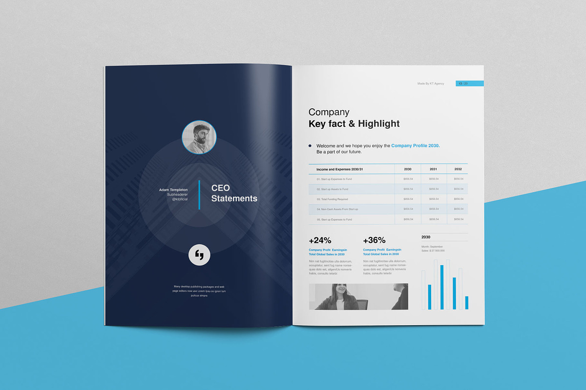 Company Profile | CANVA, a Brochure Template by KreateTribe (Photo 5 of 11)
