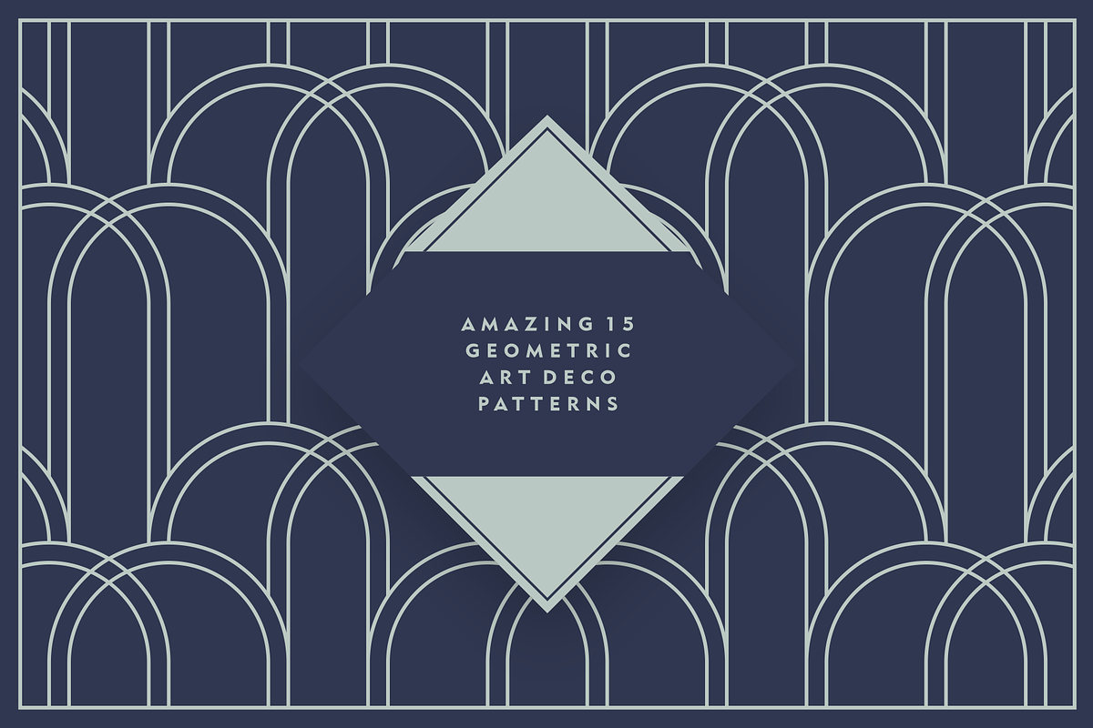 Geometric Art Deco Patterns V2, a Pattern Graphic by Firowerk (Photo 2 of 8)