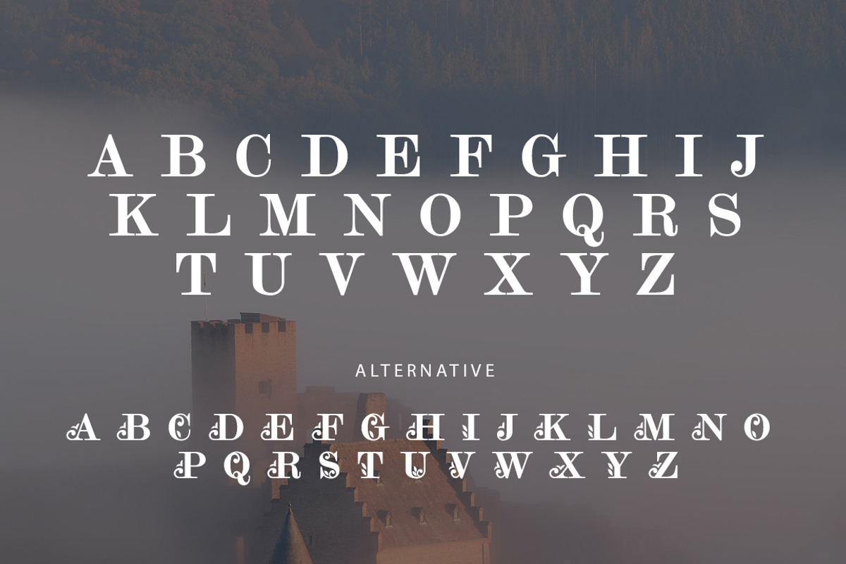 Milanmoon Decorative, a Serif Font by yantodesign (Photo 7 of 9)
