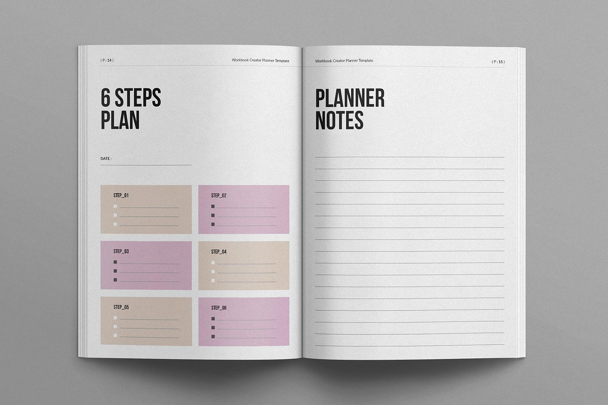 Workbook Creator Planner Template, a Brochure Template by E-Type (Photo 6 of 7)